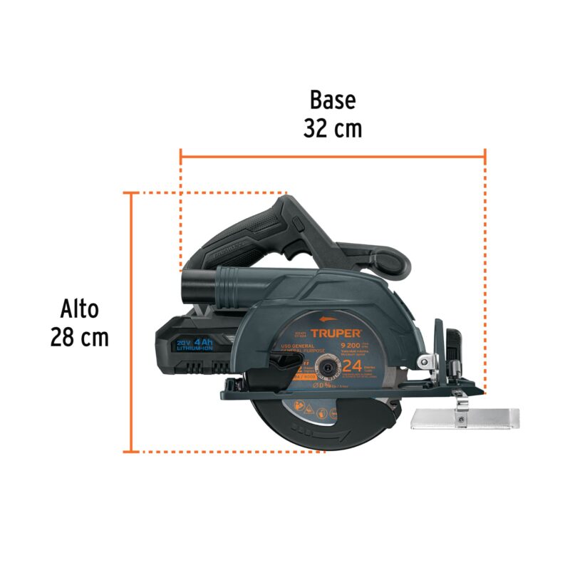 SIERRA CIRCULAR 6-1/2"" 20V INALÁMBRICA - Imagen 3